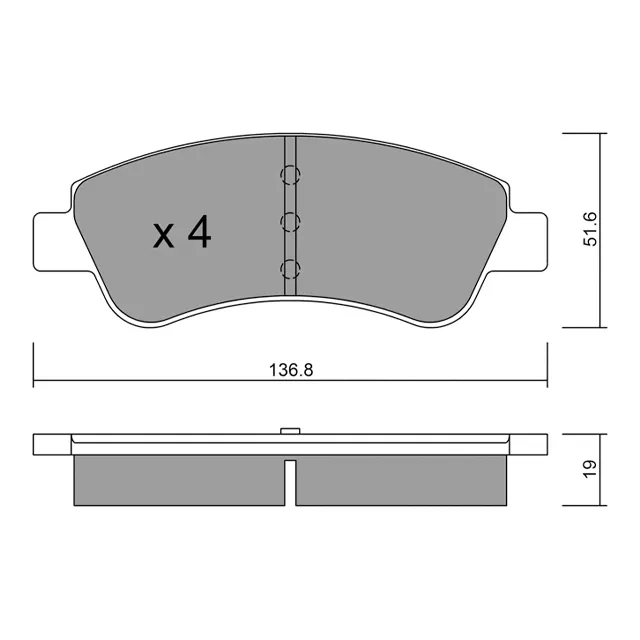 Má Phanh Ô Tô Ý Chất Lượng Cao Cho Xe Khách Phía Trước Và Phía Sau 22-0327-0 Metelligroup