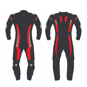 Combinaison de moto en cuir de qualité professionnelle, coupe confortable, longue, coupe-vent, imperméable et ignifuge pour l'été - Product Image 4