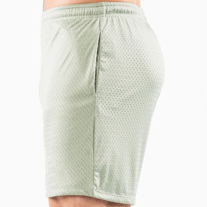 Pantalones cortos de malla de poliéster para deportes de gimnasio Unisex de alta calidad, logotipo personalizado y entrenamiento OEM, tela de lona antiarrugas de baloncesto informal - Product Image 2