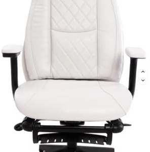 Chaise de bureau massante neuve, élégante et intemporelle, chaise de bureau blanche inclinable pour un confort accru - Product Image 3