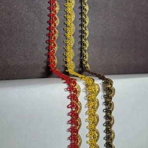 Premium Quality New Design Crocheted Polyester Coloured <b>Lace</b> Trimming Best Price Decorative Garment Trim - Product Image 3