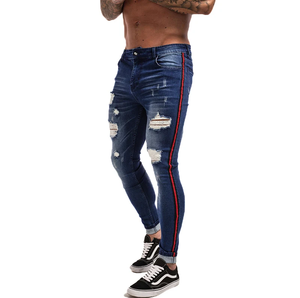 Pantalones Vaqueros Rotos Personalizados al por Mayor para Hombre, Nuevo Diseño en Oferta, Elásticos, Rectos, de Color, Desgastados, de Felpa, Transpirables - Product Image 4