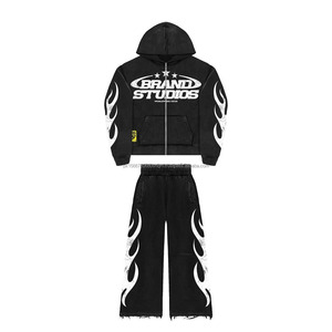 Vêtements de jogging d'entraînement personnalisés, survêtements zippés pour hommes, jogging de course, sweats à capuche et pantalons de survêtement, ensemble de survêtements pour hommes - Product Image 5