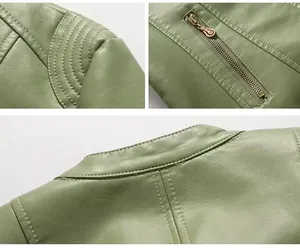 Promoción chaqueta de cuero para mujer de Pakistán chaqueta de cuero de moda de alta calidad para mujer cuero de piel de oveja Original tamaño personalizado - Product Image 3