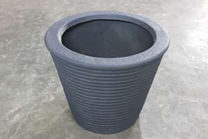 Maceta FRP pequeña de fibra de vidrio gris con textura áspera macetas y macetas para interior y exterior para uso en el hogar y el jardín - Product Image 4