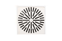 Diffuseur carré à tourbillon, pales réglables, fonctionnement silencieux, couverture de plafond à 360°, compatibilité avec les boîtes de plafond, taux d'induction élevé