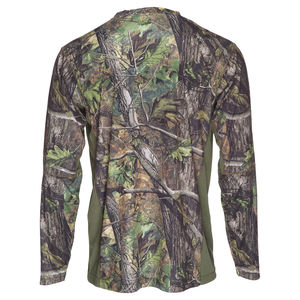 T-shirts pour hommes à manches longues en coton 100% imprimé camouflage jungle Real Tree, coupe ample et surdimensionnée, vêtements de chasse imprimés pour hommes - Product Image 2