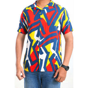 Chemise en lin imprimée hawaïenne décontractée pour homme, col montant, simple boutonnage, motif floral, anti-rides, taille 6XL - Product Image 2