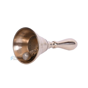 Campana de mano de latón tradicional para bodas y festivales Prácticas espirituales móviles Decoración del hogar Idea de regalo Diwali novedosa y creativa - Product Image 3