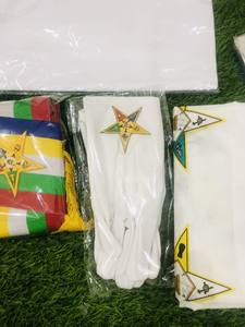 Masonic Regalia Guantes OES de algodón blanco con diferentes emblemas masónicos Kit de 12 pares-HSE - Product Image 6