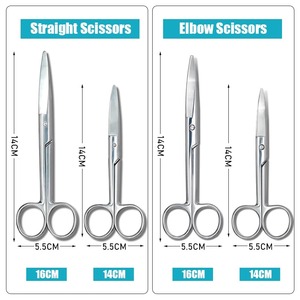 Ciseaux chirurgicaux en acier inoxydable, pointe droite et incurvée, outils médicaux, ciseaux chirurgicaux dentaires, pointe droite et incurvée, 1 pièce - Product Image 6