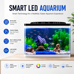 <span class=keywords><strong>Acuario</strong></span> inteligente de escritorio 16-68L vidrio ultraclaro con circulación de agua inteligente y luz LED, <span class=keywords><strong>kit</strong></span> de <span class=keywords><strong>acuario</strong></span> para of - Product Image 2