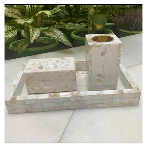 Asequible Bakhoor quemador decorativo quemador de incienso bandeja conjuntos última fregona hueso incrustaciones Ramadán regalo Bakhoor quemador bandeja de la India - Product Image 3