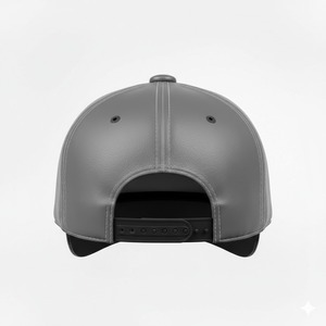 Casquette de baseball unisexe à visière incurvée en cuir PU de haute qualité, couleur unie, impression de logo personnalisée acceptée, vente en gros - Product Image 4