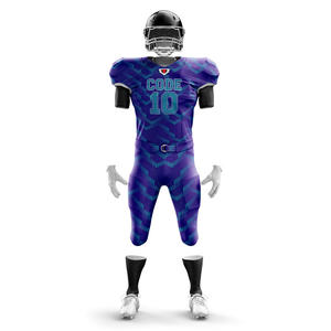 Ensembles de maillots de football américain à manches courtes pour jeunes et adultes uniformes respirants avec motif numérique imprimé et options de taille - Product Image 5