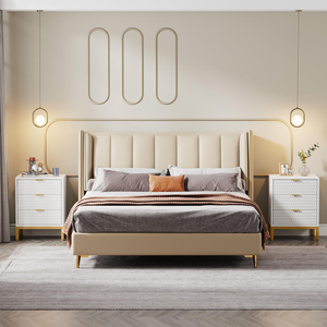 <span class=keywords><strong>Table</strong></span> <span class=keywords><strong>de</strong></span> <span class=keywords><strong>chevet</strong></span> moderne minimaliste <span class=keywords><strong>de</strong></span> luxe européenne blanche à 3 tiroirs (<span class=keywords><strong>bois</strong></span> et métal) pour chambre d'appartement - Product Image 4