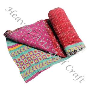 Colcha Kantha Gudari, Colcha Kantha Gudari, Venta al por Mayor, Proveedor de Oro, GD2196, Colcha Kantha Hecha a Mano, Algodón Estampado Indio - Product Image 3