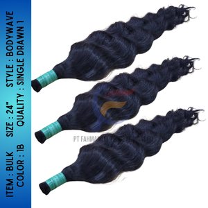 Cabello crudo ondulado Natural indonesio 100 Cabello humano virgen Remy Cutícula alineada Productos químicos Sin enredos Suave y brillante - Product Image 3