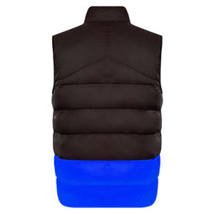 Veste matelassée sans manches brodée avec logo personnalisé pour hommes, veste d'hiver à la mode, poches zippées latérales matelassées OEM, caractéristiques chaudes à bulles - Product Image 6