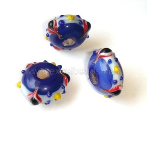 Thời trang màu xanh pha lê <span class=keywords><strong>lampwork</strong></span> & hạt thủy tinh đồ trang sức làm DIY <span class=keywords><strong>Bead</strong></span> <span class=keywords><strong>Kit</strong></span> với 16-20 mét đĩa thành phần - Product Image 3