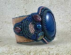 Bracelet manchette en perles faites à la main-Manchette pour femmes et filles - Product Image 2