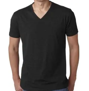 Breathable Stylish Men's V Neck T Shirts Solid Color Short Sleeve Blank T-shirt Supplier Direct Hot selling v neck wholesale