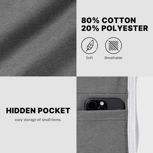 เสื้อฮู้ดซิป ผ้าฝ้าย 100% ซับในผ้าฝ้าย ล้างสีแบบสโตนวอช พิมพ์ลายดิจิทัล ปักลาย 3 มิติ - Product Image 5