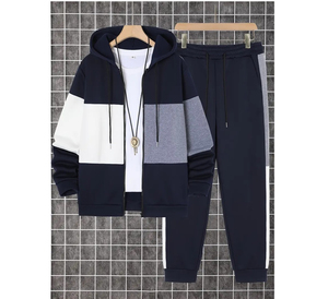 Chándal versátil de moda 2025, conjunto Atlético elegante para ropa activa e informal, logotipo frontal de patrón sólido, transpirable para invierno - Product Image 3