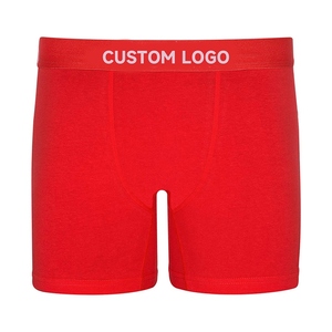 Vente en gros de sous-vêtements masculins de marque de mode avec logo personnalisé Boxer en coton respirant pour hommes Boxers en coton pour hommes - Product Image 2