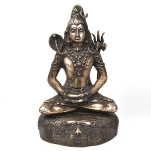Sculptures anciennes en laiton indien faites à la main Bronze Lord Shiva Figurine Statue Home Decor Articles cadeaux Hauteur: 46.22 CM SMG-279 - Product Image 1