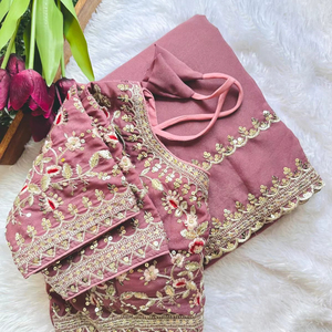 ชุดปาร์ตี้งานแต่งงานผ้าเนื้อนิ่มสำหรับผู้หญิงเสื้อเบลาส์แฟนซีสุดพิเศษสำหรับเทศกาลดิวาลี - Product Image 1