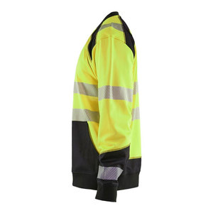 เสื้อวอร์มแขนยาวผ้าทำงานมีฮู้ดสีเหลือง/ดำชุดวอร์มสะท้อนแสง - Product Image 6