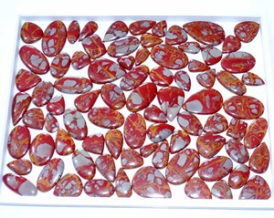 Natural Noreena jaspe cabujón parte posterior plana suave pulido cuarzo piedra preciosa para la fabricación de joyas mezcla forma y tamaño - Product Image 6