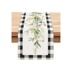 Hot Sale Luxury Wedding Table <b>Runner</b> Best Quality Pure Cotton with Customized Flower Design Embroidery - Product Image 2