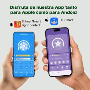 Ventilador de Techo Moderno LEDUNI de 6 Velocidades con Luz, Motor DC de 66W+30W Ultra Silencioso, Control Remoto y por Aplicación, Aspas Retráctiles de Aluminio, 4 Aspas - Product Image 5