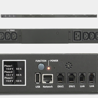 PDU Trifásico Neutro de 400V con 42 Puertos, Pantalla OLED, Control Web y SNMP, Equipo Industrial de Distribución de Energía