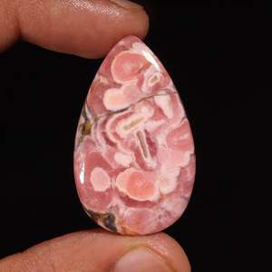 Vente en gros de rhodochrosite naturelle cabochon taille poire dos plat pierres précieuses de toutes tailles pierres précieuses calibrées en vrac de haute qualité - Product Image 4