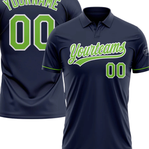 Camiseta Polo Azul Marino Personalizada con Sublimación, con Nombre y Número para Equipos y Deportes, Ropa Deportiva Personalizada con Impresión - Product Image 3