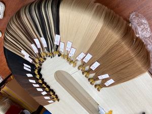 Usine directe russe vierge Extensions de cheveux pleine cuticule alignée en vrac droite vague d'eau peut être teint blanchi blond naturel - Product Image 4