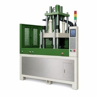 Máquina de Moldeo por Inyección Vertical de Alta Precisión, Pantalla Táctil PLC Inteligente, Inyector Neumático, Compatible con PVC/ABS/PP
