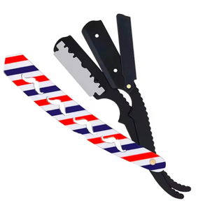 Salon professionnel ANAAIF pliable en acier inoxydable lame cheveux rasoir barbe rasage poudre coupée pour hommes conception pliante Durable - Product Image 3