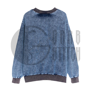 Sudadera Extra Grande con Lavado Vintage Personalizado, Cuello Redondo, Estilo Streetwear Unisex - Product Image 4