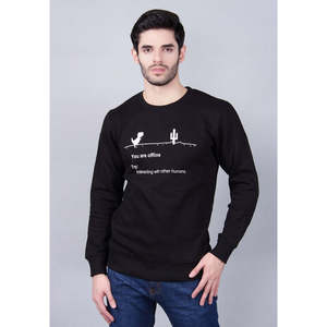 Custom logo Men's JUAN Dino <b>Sweatshirt</b> 100% Cotton Knitted Solid Pattern Silk Screen Printed Anti-Wrinkle and Anti-Shrink - Product Image 1