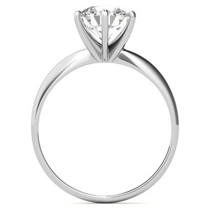Bague solitaire Tishya en or 14 carats avec moissanite de 1,5 mm, couleur D, pureté VVS1, minimaliste, pour fiançailles, promesse ou mariage, bijoux fins plaqués or - Product Image 2