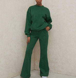 2025 venta al por mayor precio razonable personalizado niñas gimnasio Slim Fit chándal Casual señoras chándal botella teñido pantalón traje de gran tamaño - Product Image 3