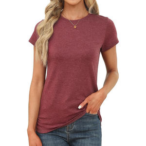 Camisetas Casuales de Algodón 100% para Mujer, Transpirables, Ecológicas, de Secado Rápido, con Estampado Digital Personalizado, Corte Regular, Manga Corta, para Verano - Product Image 1