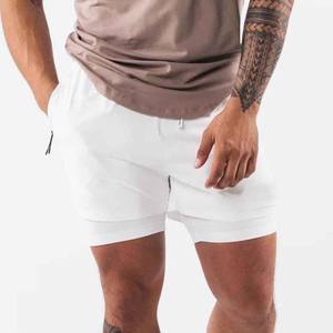 Pantalones cortos de correr de algodón 100% personalizados para hombre, pantalones para correr de gimnasio de secado rápido con cintura elástica, transpirables, cómodos - Product Image 2