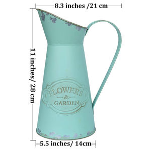 Regadera galvanizada de Metal hecha a mano de estilo Vintage, nuevo diseño, acabado oxidado, recubrimiento en polvo verde, impresión personalizada - Product Image 2