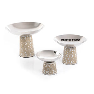 Juego de tres cuencos de chocolate de Metal decorativos, cuencos dulces hechos a mano, cuenco de chocolate nuevo elegante de diseñador clásico - Product Image 4