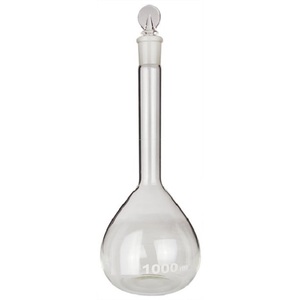 Matraz volumétrico de vidrio de borosilicato de laboratorio marca AARK con tapón de PC intercambiable para aplicaciones químicas experimentales - Product Image 3